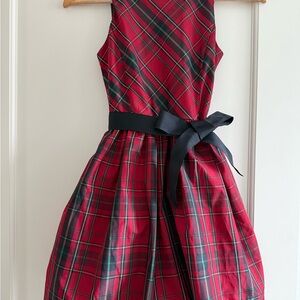 New Ralph Lauren girls Plaid Red and Green Dress size 10